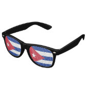 Zonbrillen van de Cubaanse vlag Retro Zonnebril (Gekanteld)