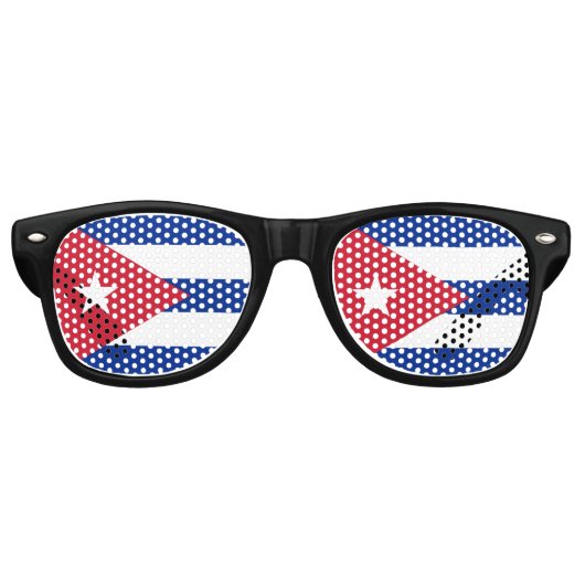 Zonbrillen van de Cubaanse vlag Retro Zonnebril (Voorkant)