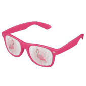 Zonbrillen van roze Flamingo Cute Retro Party Retro Zonnebril (Gekanteld)