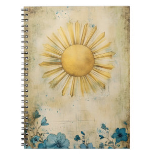 Zonburst muurdecoratie.  notitieboek