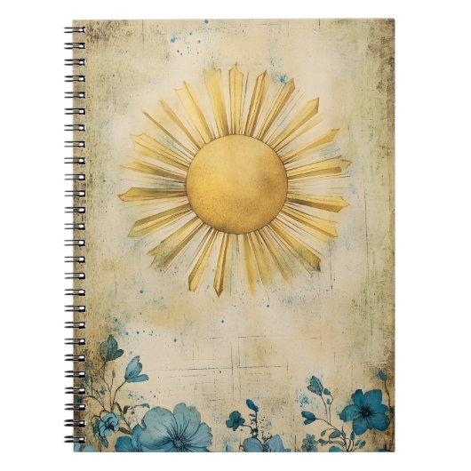Zonburst muurdecoratie. notitieboek (Voorkant)