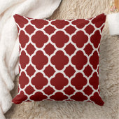 Zonburst rood Quatrefoil patroon Kussen (Deken)