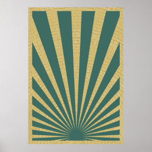 Zonburst strepen posters