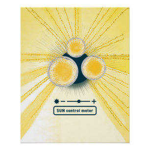 zoncontrole meter glanzende poster