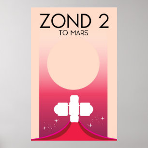 Zond 2 Ruimte Kunst. Poster