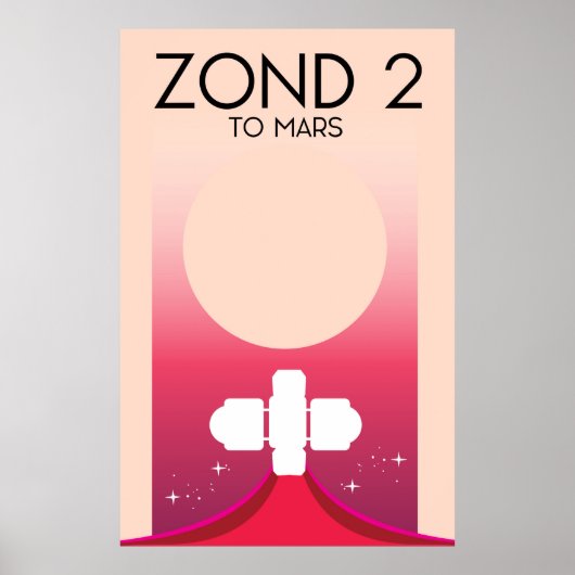 Zond 2 ruimtekunst. poster (Voorkant)