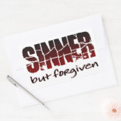 Zondaar maar vergeven rechthoekige sticker (Envelop)