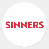 zondaars ronde sticker (Voorkant)