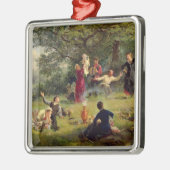 Zondag 1884 metalen ornament (Links)