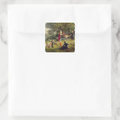 Zondag 1884 vierkante sticker (Tas)