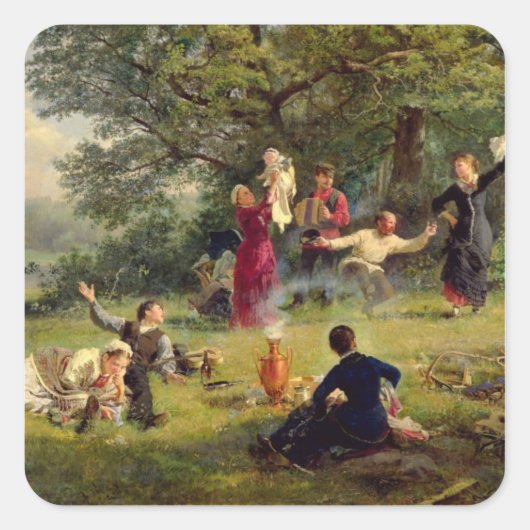 Zondag 1884 vierkante sticker (Voorkant)