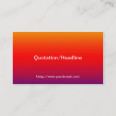 Zondag aan de Horizon Visitekaartje (Achterkant)