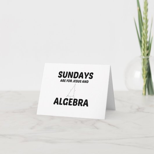 ZONDAG ALGEBRA EN JESUS BEDANKKAART (Voorkant)