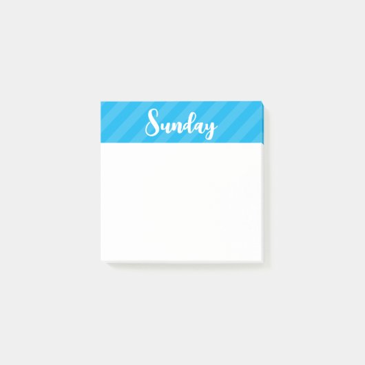 Zondag - Blauw - Dagen van de Week - Post It Notes (Voorkant)