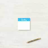 Zondag - Blauw - Dagen van de Week - Post It Notes (Op bureau)