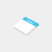 Zondag - Blauw - Dagen van de Week - Post It Notes (Schuin)