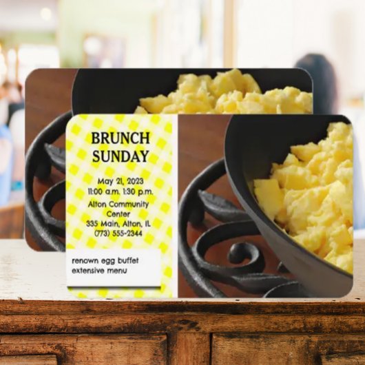 zondag brunch flyer - uitnodiging informatiekaartje