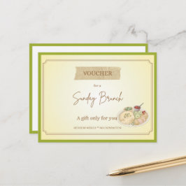 'Zondag Brunch' Grappige Cadeaubon Briefkaart