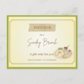 'Zondag Brunch' Grappige Cadeaubon Briefkaart (Voorkant)