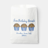 Zondag Brunch Ontbijt Feestje Bosbessen Muffin Bedankzakje (Voorkant)