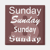 Zondag Dag van de Week Magneet (Voorkant)