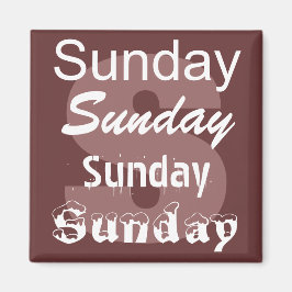 Zondag Dag van de Week Magneet
