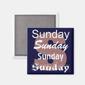 Zondag Dag van de Week Magneet (Voorkant / Achterkant)