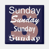 Zondag Dag van de Week Magneet (Voorkant)