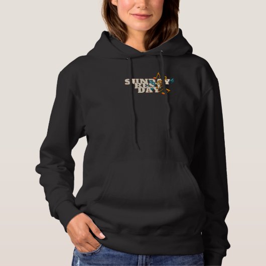 Zondag de beste dag hoodie sweatshirt (Voorkant)