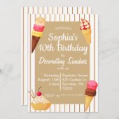 Zondag Decoratie Verjaardag Uitnodiging (Voorkant / Achterkant)