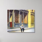 Zondag | Edward Hopper | Canvas Afdruk (Voorkant)