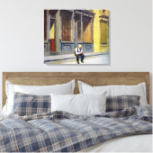 Zondag | Edward Hopper | Canvas Afdruk (Insitu (Slaapkamer))