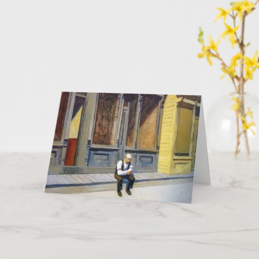 zondag | Edward Hopper | Kaart (Gele Bloem)