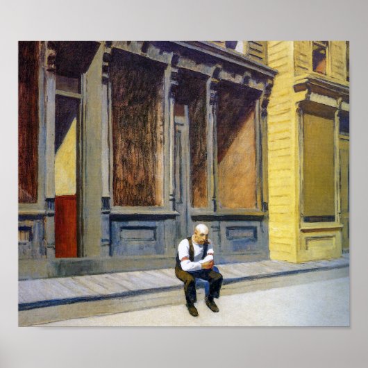 zondag | Edward Hopper | Poster (Voorkant)