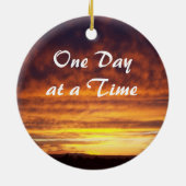 Zondag één dag bij één tijdversiering keramisch ornament (Achterkant)