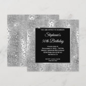 Zondag extra Silver Glitter Leopard Kaart (Voorkant / Achterkant)