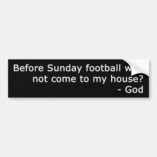 Zondag Football Bumpersticker (Voorkant)