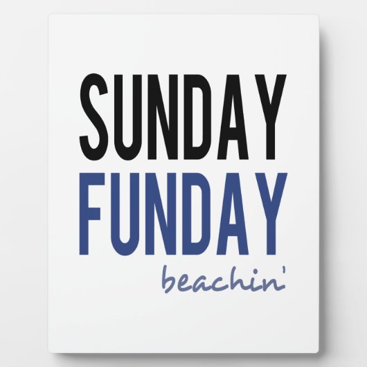 Zondag Fun Dag Stranden Fotoplaat (Voorkant)