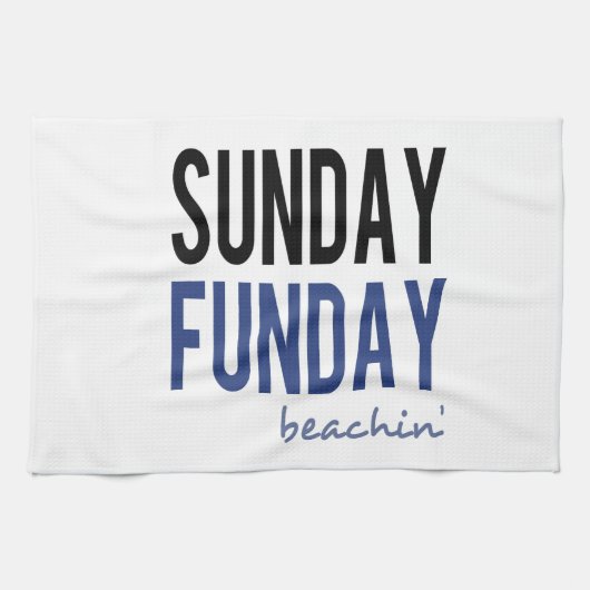 Zondag Fun Dag Stranden Theedoek (Horizontaal)