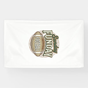 Zondag Fun voetbal Vintage T-shirt ontwerp_1 Spandoek