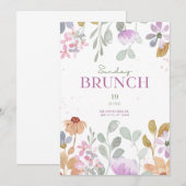 Zondag Funday Brunch Uitnodiging - Elegant & Custo (Voorkant / Achterkant)