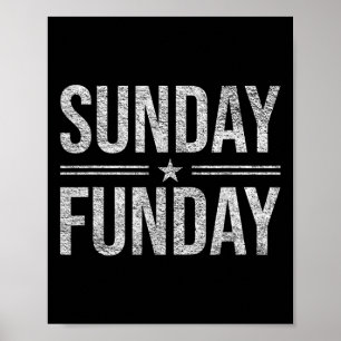 Zondag Funday Brunch Voetbal Sport Bbq Kerk 1 Poster