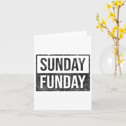 Zondag Funday Brunch Voetbal Sport BBQ Kerk Kaart (Gele Bloem)