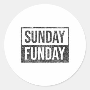 Zondag Funday Brunch Voetbal Sport BBQ Kerk Ronde Sticker