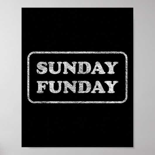 Zondag Funday Brunch Voetbal Sport Bbq  Poster (Voorkant)