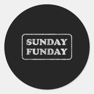 Zondag Funday Brunch Voetbal Sport Bbq  Ronde Sticker