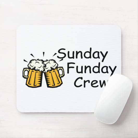 Zondag Funday Crew (bier) Muismat (Met muis)