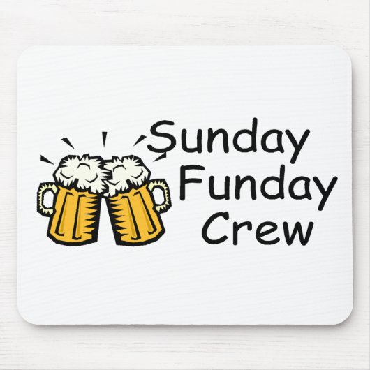Zondag Funday Crew (bier) Muismat (Voorkant)