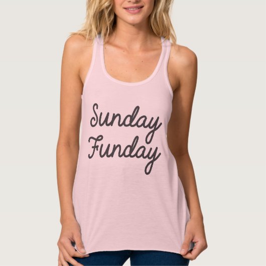 Zondag Funday debiet vrouwentank Tanktop (Voorkant)