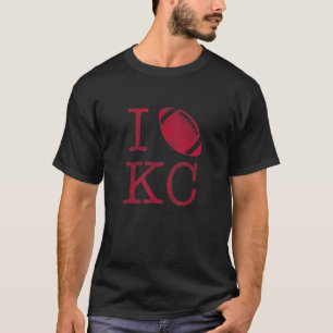 zondag Funday I Love Kansas City Kc Footba T-shirt